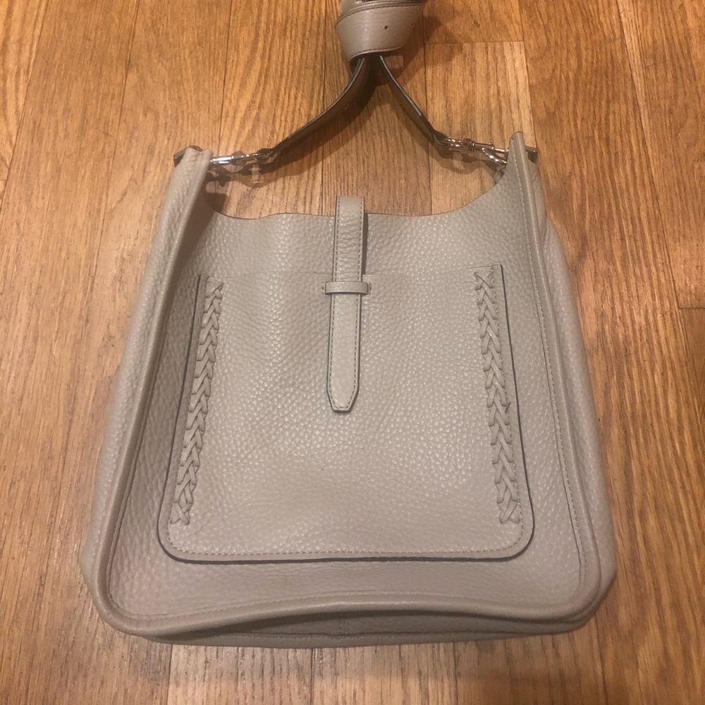 Rebecca Minkoff Grey Unlined Whipstitch Feedbag